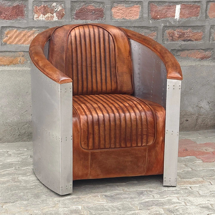 Aviator Industrial Aircraft Aluminium Armchair ( Only On Special Order )