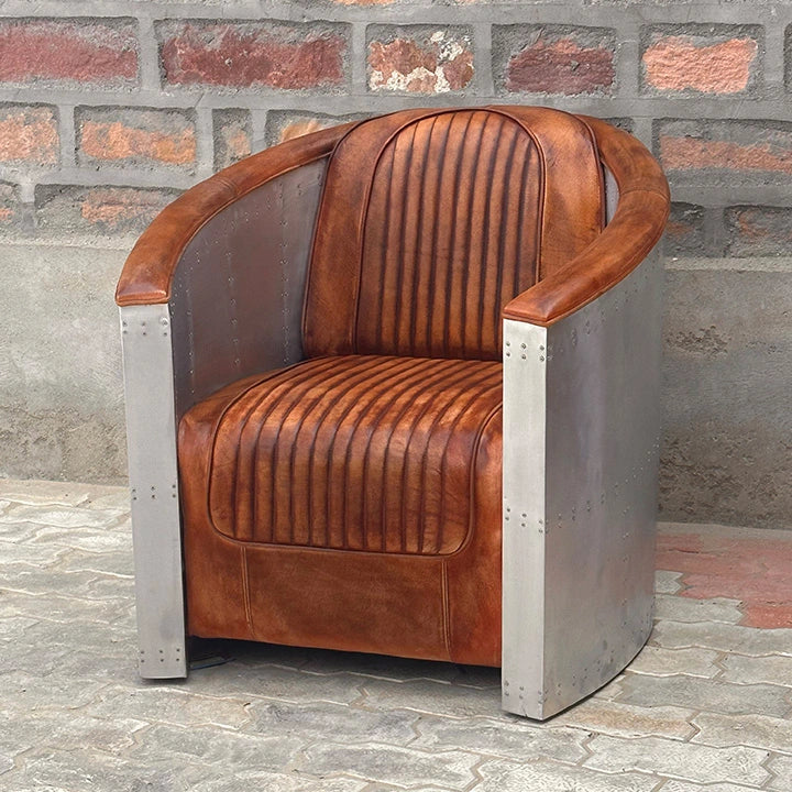Aviator Industrial Aircraft Aluminium Armchair ( Only On Special Order )